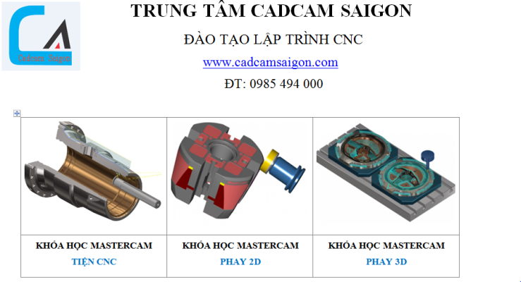 khóa học lập trình cnc